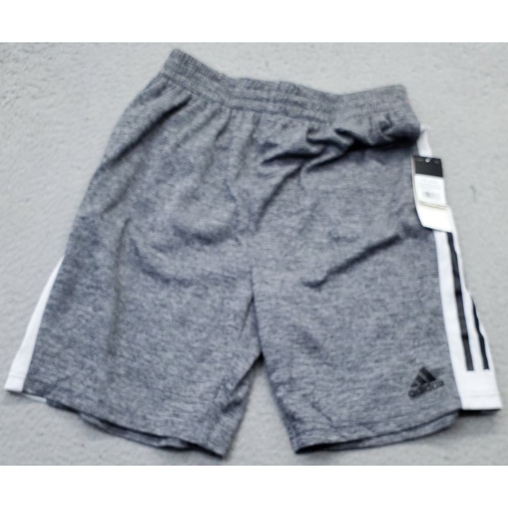Adidas Feel Well Shorts Youth Large‎ Gray Mesh Lined Athletic Fit Pull On AH5607